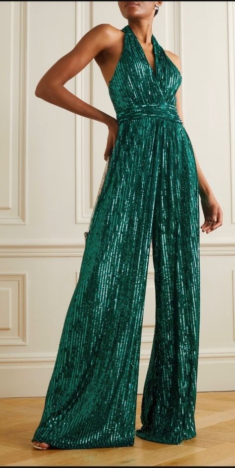 Evening Wear For Women, Halterneck Jumpsuit, Elegant Evening Wear, Halter Neck Jumpsuit, Stunning Gowns, Indian Attire, Evening Outfits, Wide Legs, Elie Saab