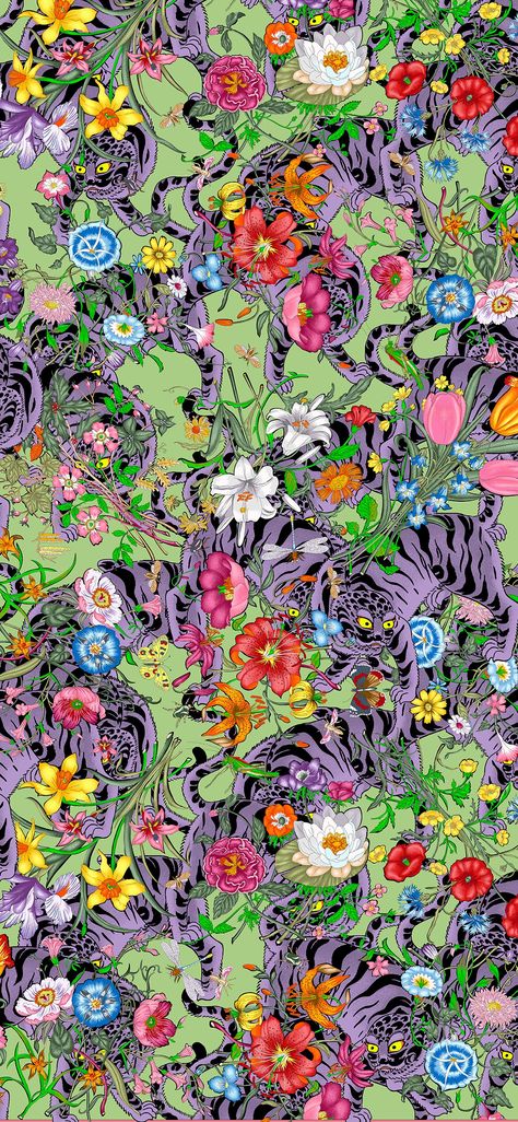 Gucci Pattern, Gucci Print, Gucci Floral, Gucci Spring, Flower Iphone Wallpaper, Printed Matter, Pretty Patterns, Floral Wallpaper, Pattern Wallpaper