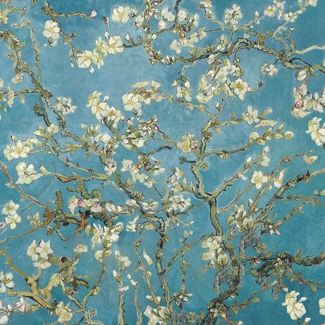 Vincent van Gogh's Almond blossom, famous painting blue design, remixed by rawpixel | premium image by rawpixel.com / Aom W. Mac Backgrounds, Van Gogh Almond Blossom, Almond Blossom, Vincent Van Gogh, Van Gogh, Almond, Blossom, Mac, Wallpapers