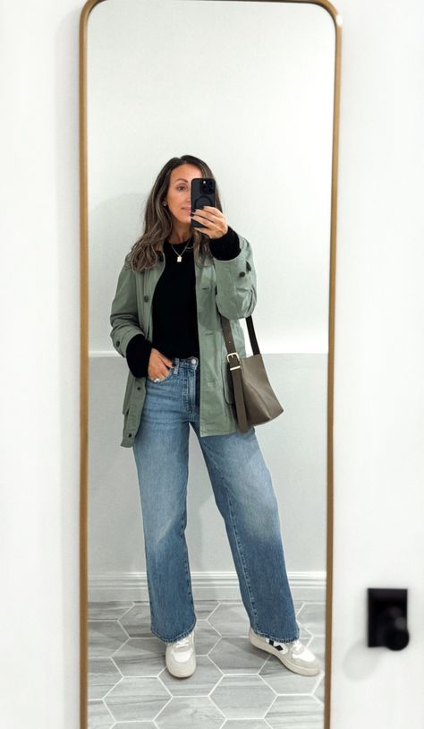 Fall Outfits Roundup Fall Outfits Jeans, Outfit Ideas Cardigans, Madewell Wide Leg Jeans, Samba Sneakers, Birkenstock Clogs, Nyc Outfits, Outfits Jeans, Early Fall Outfits, Fashion Capsule Wardrobe