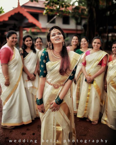 Unique Bridesmaid, Fashion And Style, Style Ideas, Kerala, Bridesmaid Dresses, Saree, Green, Dresses