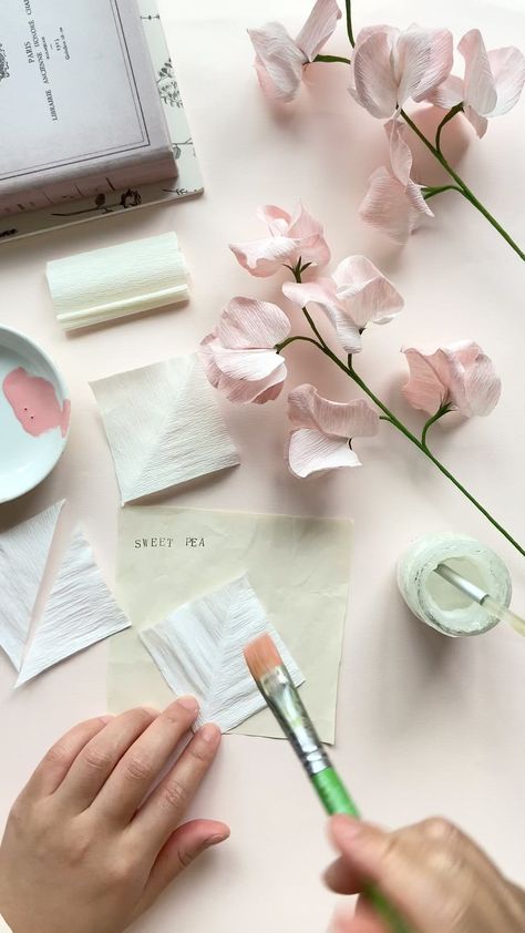 Paper Peonies🌿 Peonies bloom in early summer, creating an elegant atmosphere around them. If you cut out numerous overlapping petals and… | Instagram Crepe Paper Bouquet, Paper Eucalyptus, Crafternoon Ideas, Red Gerbera, Wafer Paper Flowers, Door Display, Peony Art, Paper Peonies, Paper Bouquet