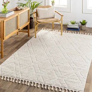 Well Woven Loop-De-Loop Looped Beige Rug | Wayfair Light Grey Rug, Surya Rugs, Bedroom Area Rug, Cream Area Rug, Cream Rug, Geometric Area Rug, Azilal Rug, Ivory Rug, Hand Tufted Rugs