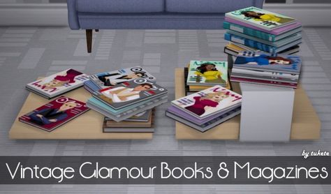 Tukete: Vintage Glamour Books and Magazines • Sims 4 Downloads Sims 4 Clutter, Sims 4 Mm Cc, Sims 4 Mm, Sims 4 Downloads, Sims 4 Build, Sims 4 Game, Custom Icons, Sims 4 Houses, Sims Mods