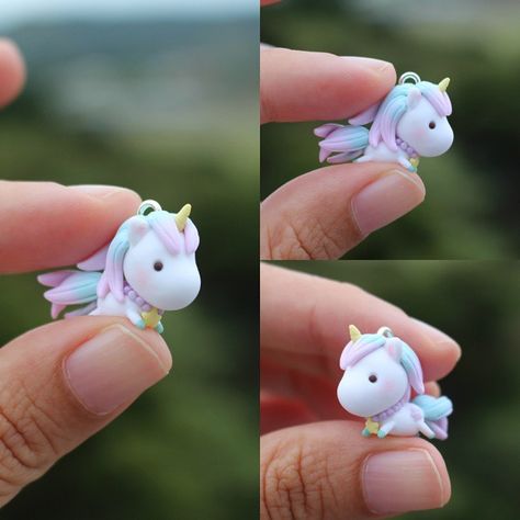 @thelittlemew Craft Unicorn, Polymer Clay Unicorn, Clay Unicorn, Fimo Kawaii, Crea Fimo, Diy Fimo, Polymer Clay Figures, Polymer Clay Animals, Cute Polymer Clay