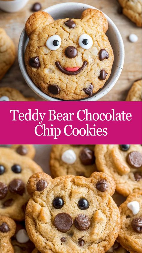 These teddy bear chocolate chip cookies are not only adorable but also irresistibly delicious! 🐻🍪 Perfectly sweet with an easy icing twist! #TeddyBearCookies #ChocolateChipDelight #SweetTreats #AdorableDesserts #CookieLove #BakedWithLove #EasyIcing #DessertGoals #CuteAndTasty #CookieTime 🍪🐻 Teddy Bear Chocolate, Easy Icing Recipe, Bear Chocolate, Easy Icing, Teddy Bear Cookies, Bear Cookies, Cookie Time, Chocolate Icing, Vanilla Chocolate