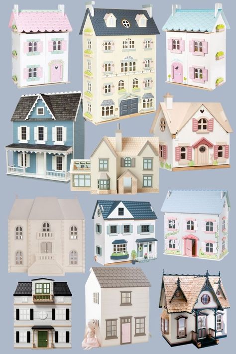 Pastel Dollhouse, Dollhouse Village, Dollhouse Redo, Maileg House, Cute Dollhouse, Dollhouse Art, Pink Dollhouse, Cardboard Cat House, Outdoor Play Structures