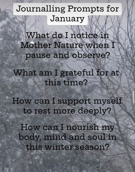 Journal prompts for winter. Perfect for the winter solstice or January blues! Winter Solstice Manifestation, Winter Arc Affirmations, Wolf Moon Journal Prompts, Winter Solstice Restorative Yoga, Winter Solstice Meditation Script, January Blues, Winter Wellness, Winter Solstice, Winter Is Coming