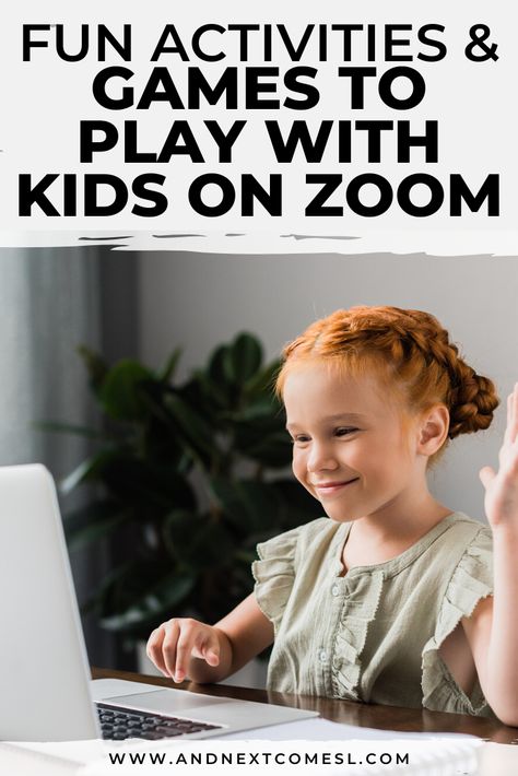 Let kids connect with their friends and family with these fun Zoom games and activities. #zoom #videochat #kids #kidsactivities #games Virtual Games For Kids, Games To Play On Zoom, Technology Activities, Play With Kids, Toddlers Activities, Sports Classroom, Games To Play With Kids, Zoom Video, Virtual Games