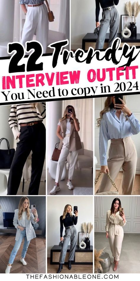 Looking for stylish interview outfit, you're in the right place. All these corporate outfits are ideal for you. You can easily recreate this interview outfit women. These interview outfits and interview outfit casual will give you a professional look. Enjoy these interview outfit professional now! Casual Office Interview Outfit, Relaxed Interview Outfit, Business Casual Job Interview Outfit For Women, Fashion Job Interview Outfit, 2024 Interview Outfit, Classy Interview Outfit, Outfits For Interviews Professional, 2nd Interview Outfit, Women Job Interview Outfits