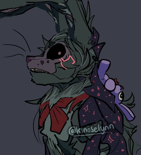 Nightmare Bonnie Fanart, Nightmare Animatronics, Bonnie Fanart, Nightmare Bonnie, Fnaf Baby, Creepypasta Cute, Night Mode, Animatronic Fnaf, Fnaf Movie