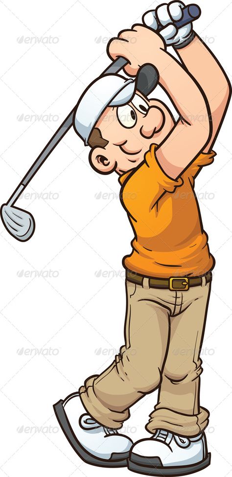 Cartoon Golfer Golf Clip Art, Gradient Illustration, Desenho Tom E Jerry, Sport Vector, Golf Art, Vector Graphics Design, Sport Illustration, Cartoon Images, Cartoon Character Design