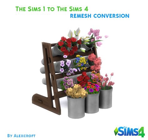 Mod The Sims - Flower Display Conversion/Remesh from The Sims 1 Hot Date Sims 4 Studio, Sims 4 Clutter, Pelo Sims, Flower Store, Sims 4 Update, Sims 4 Cc Packs, Sims 4 Cc Furniture, Sims 4 Collections, Sims 4 Mods Clothes