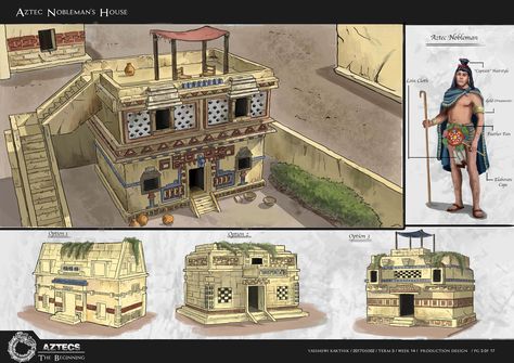 ArtStation - AZTECS THE Beginning- aztec nobleman's house, Yashaswi Karthik Mesoamerican Architecture, Aztec Architecture, Aztec City, Aztec House, Noble People, Aztec Empire, Aztec Ruins, Aztec Culture, House Template