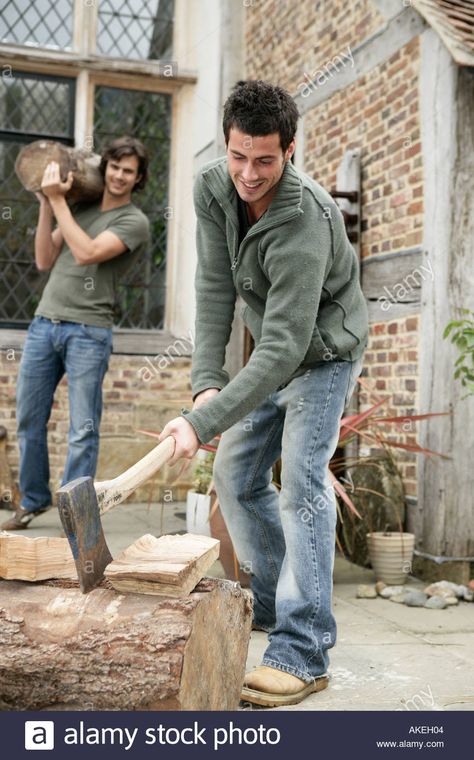 Man Chopping Wood With Axe Stock Photo, Royalty Free Image: 4888835 - Alamy Chopping Wood Pose, Man Chopping Wood, Chopping Wood, Action Pose Reference, Action Pose, St Margaret, Pose References, Gesture Drawing, Body Reference