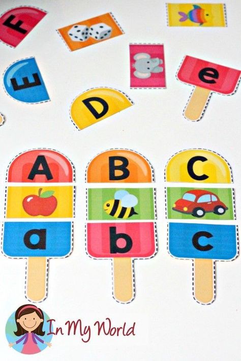 FREE Printable Popsicle Alphabet and Beginner Sounds Pack | Homeschool Giveaways Exit Games, Aktiviti Tadika, Abc Activities, Alphabet Games, Letter Activities, Preschool Education, Aktivitas Montessori, Beginning Sounds, Alphabet Preschool