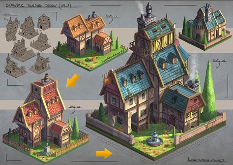 Isometric Design, jonathan dufresne on ArtStation at https://www.artstation.com/artwork/w8Z5Y Construction Minecraft, Isometric Map, Minecraft Inspiration, Building Concept, Isometric Art, Isometric Design, Isometric Illustration, Western Culture, Level Design