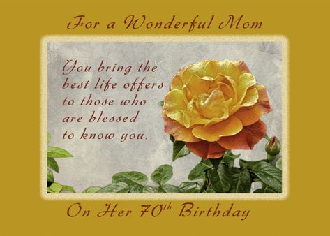 Birthday, 70th, For a Mom Who Gives The Best in Life, Yellow Roses card 72nd Birthday, Grandma Card, 86 Birthday, 98th Birthday, 82nd Birthday, Birthday Grandma, 81st Birthday, 78 Birthday, 88th Birthday