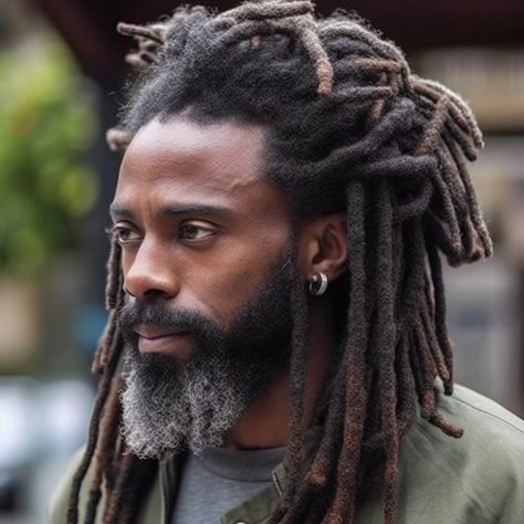 Dreadlocks Styles For Men, Dreadlocks For Men, Dreadlock Mohawk, High Top Dreads, Short Dread Styles, Groomed Beard, Colored Dreads, Dreadlocks Styles, Dreadlocks Men