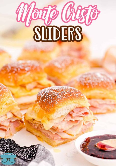 Monte Cristo Sliders, Cheese All, Southern Thanksgiving Menu, Thanksgiving Menu Ideas Side Dishes, Slider Sandwiches, Monte Cristo Sandwich, Breakfast Slider, Traditional Thanksgiving Menu, Thanksgiving Menu Ideas