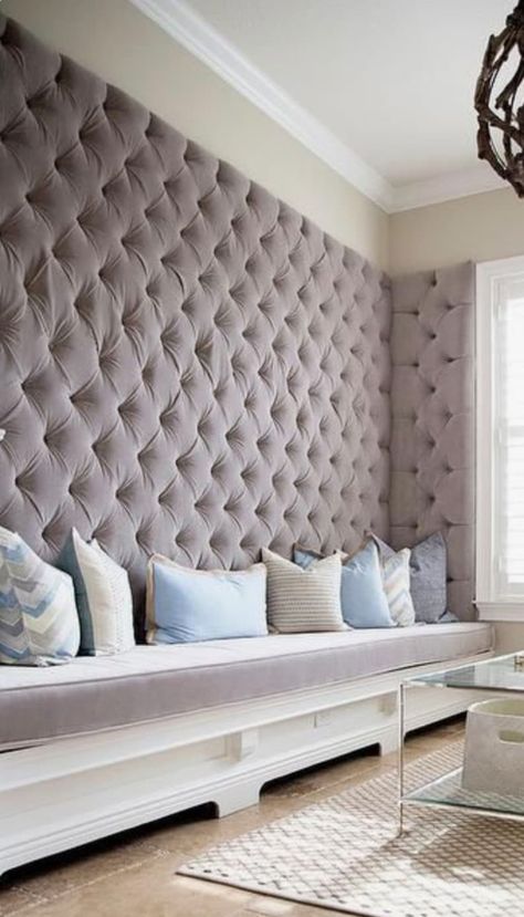 Wall Panels Custom Upholstered Tufted Banquette Channel Any - Etsy UK Upholstered Banquette Seating, Padded Wall Panels, Tufted Banquette, Mebel Antik, Upholstered Banquette, Upholstered Wall Panels, Upholstered Walls, Wall Paneling Diy, Padded Wall