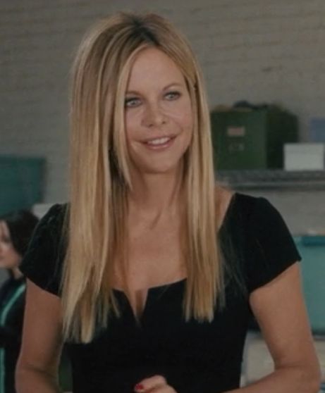 Meg Ryan The Women, Meg Ryan The Women Hair, Meg Ryan Long Hair, Long Layered Straight Hair, Meg Ryan Hair, Layered Straight Hair, Haircut Options, Meg Ryan Hairstyles, Meg Ryan