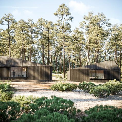 koto design envisions the future of hospitality with 'hytte' modular cabins Modular Cabins, Prefab Buildings, Prefab Cabins, Wooden Cottage, Hotel Concept, Hotel Branding, Luxury Cabin, Modular Homes, Travel And Tourism