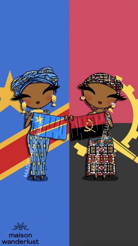 Free Congo Art, Angola Culture, Congo Aesthetic, Free Congo, Congolese Culture, Angola Africa, Angola Flag, Congo Drc, Congo Flag