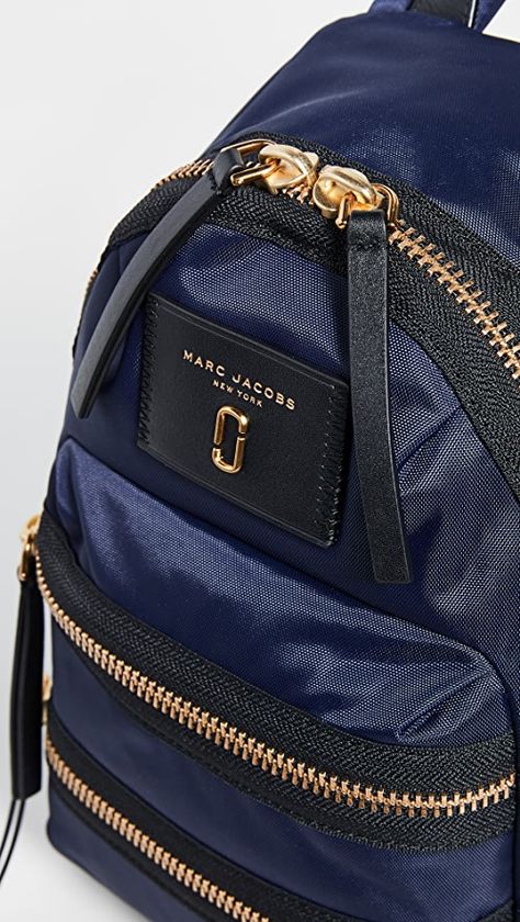 Marc Jacobs Mini Nylon Biker Backpack | SHOPBOP Biker Backpack, Marc Jacob Backpack, Backpack Fabric, Moto Style, Styles Inspiration, China Fashion, Mini Backpack, Signature Logo, Fun Bags