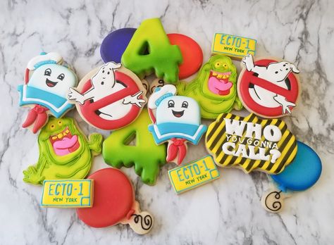 Ghostbusters Cookies, Ghostbuster Birthday, Ghostbuster Party, Ghost Busters Birthday Party, Ghostbusters Birthday, Ghostbusters Birthday Party, Ghostbusters Party, Class Birthdays, Super Mario Birthday Party