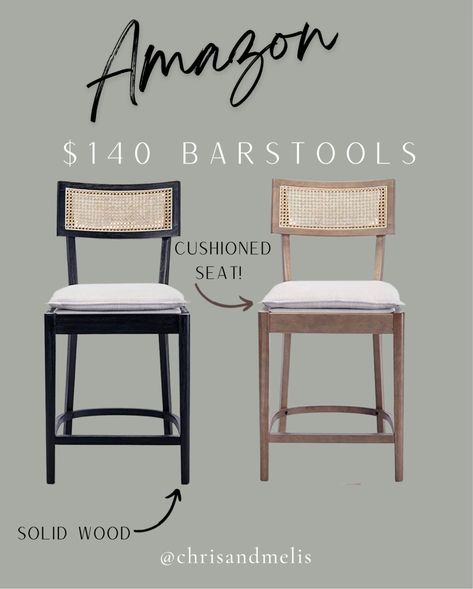 Counter Stool With Cushion, Elegant Bar Stools Kitchen Island, Rattan Kitchen Stools, Coordinating Dining Chairs And Counter Stools, Modern Farmhouse Kitchen Stools, Counterheight Stool With Back, Cane Back Counter Stool, French Country Counter Stools, Amazon Bar Stools