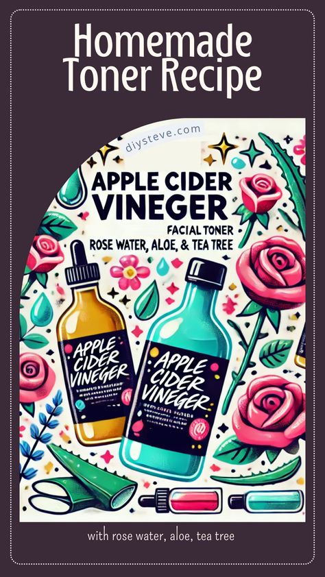 Tone and balance your skin with this apple cider vinegar and rosewater toner. The perfect refreshing fall skincare essential! #ACVToner #DIYToner #FallSkincare #NaturalToner" Apple Cider Vinegar Face Toner, Acv Toner, Apple Cider Vinegar Toner, Rose Water Diy, Homemade Toner, Diy Apple Cider, Fall Skincare, Diy Toner, Rose Water Toner