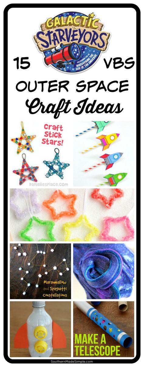 Outer Space Craft Ideas – Galactic Starveyors VBS Theme Space Craft Ideas, Galactic Starveyors Vbs 2017, Stellar Vbs, Outer Space Crafts, Galaxy Crafts, Vacation Bible School Craft, You Are My Moon, Crafts And Activities For Kids, Vbs Themes