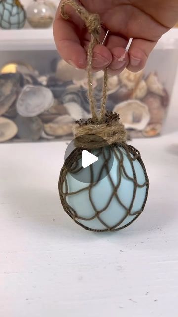 Emily Seilhamer on Instagram: "EASY nautical themed ornament!🎨🐚 #diyideas #easycrafts #artsandcrafts #beachvibes #tutorials"