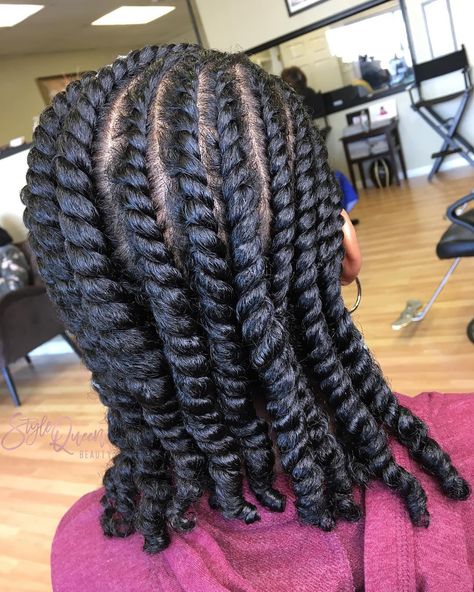 Thick Twists, Lil Twist, Natural African American Hairstyles, Natural Hair Stylists, Transitioning Hairstyles, Natural Hair Twists, Natural Hair Community, Hair Twist Styles, Flat Twist