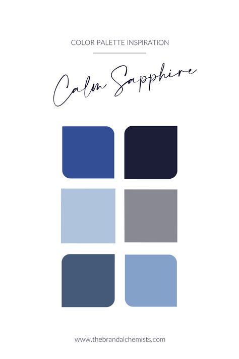 Sapphire blue colour palette, white background. Blue Business Color Palette, Blue Business Aesthetic, Sapphire Color Palette, Crystal Color Palette, Web Palette, Sapphire Colour, Brand Kits, Personal Branding Design, Brand Colours