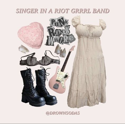 Kinderwhore 90s Riot Grrrl Outfit, Riot Grrrl Aesthetic Outfits, Kinderwhore 90s Grunge Style, Riot Grrrl Outfits, Riot Grrrl Fashion, Riot Grrl, Outfits 90s, 90s Fashion Grunge, Fashion Grunge