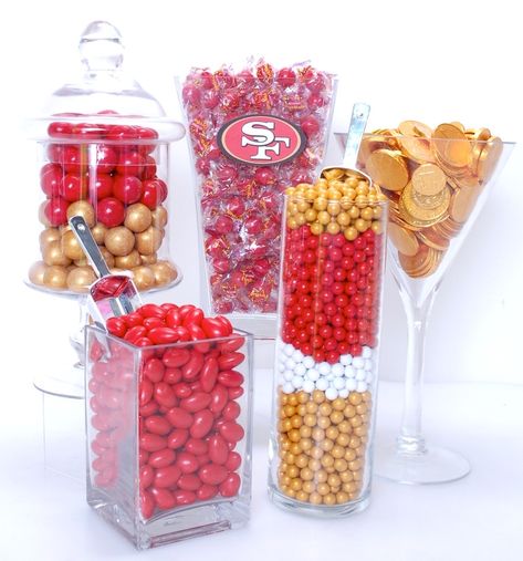 49ers Football Party, 49er Party, 49ers Birthday Party, 49ers Birthday, 49ers Party, Football Candy, 49ers Nation, 49th Birthday, Football Passion