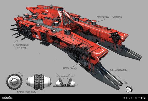 concept ships: Red Legion Command Ship by Dorje Bellbrook Scifi Spacecraft, Project Icarus, Robot Machine, Space Ships Concept, Space Ship Concept Art, Destiny Game, Starship Concept, Capital Ship, Starship Design