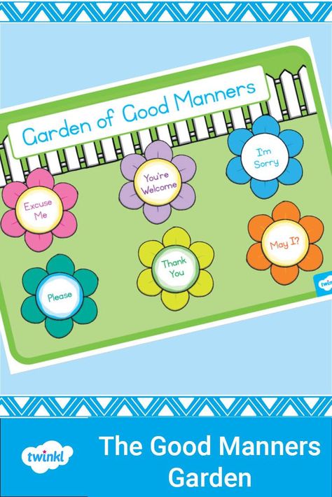 This is a lovely poster promoting good manners in your class #goodmanners #behaviour #posters #classroomdisplay Garden Of Good Manners, Good Manners Poster, Lovely Poster, Good Manners, Classroom Displays, Learning Spaces, Manners, In The Middle, Beautiful Gardens