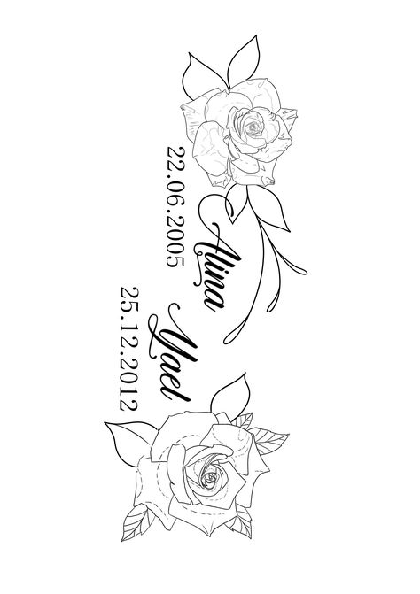 Tribute Tattoos In Memory Of Grandmother, Rose With Name Tattoo, Rose Name Tattoo, Blessed Tattoos, Arm Tattoos Drawing, Black Men Tattoos, Tattoos Drawing, Tribute Tattoos, Kaws Wallpaper