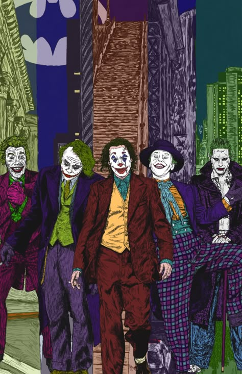 Batman And Joker Laughing, Joker Fan Art, Joker Laughing, All Jokers, Joker Fanart, Joker Cartoon, Batman Joker Wallpaper, Laughing Together, Batman Vs Joker