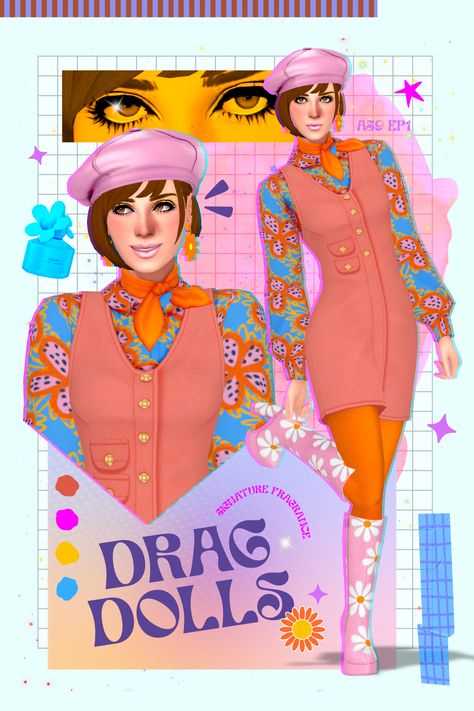 1980s Sims 4 Cc, 80s Sims 4 Cc, Retro Sims 4 Cc, Sims 4 70s Cc, Sims 4 Retro Cc, Sims 4 80s, Ultimate Decades Challenge, Fashion History Timeline, Daisy Perfume