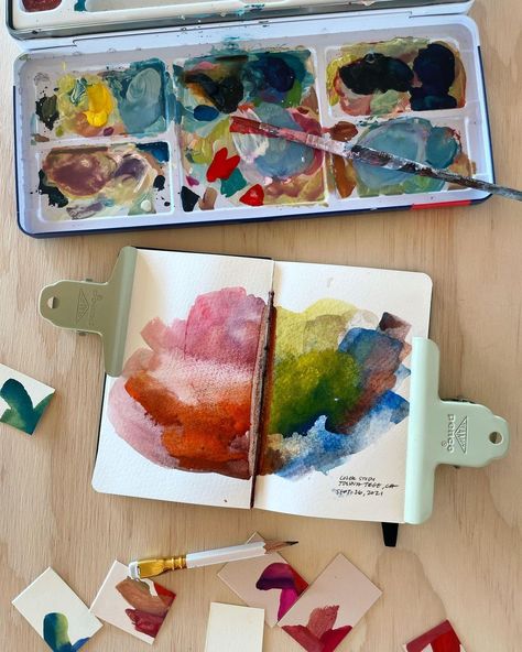 Heather Day, Abstract Sketches, Zine Design, Watercolor Journal, Gouache Art, Sketchbook Art Journal, Watercolor Palette, Sketch Inspiration, Color Studies