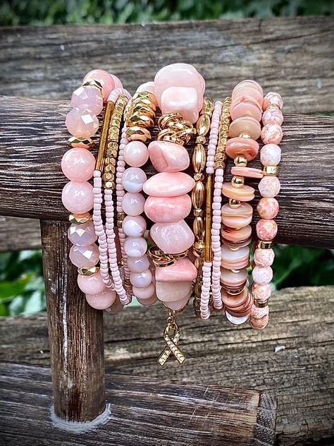 Beaded Stack Bracelets, Beaded Stretch Bracelets Ideas, Stretch Bracelets Ideas, Stretch Beaded Bracelets Diy, Stackable Beaded Bracelets, Crystal Bead Jewelry, Gelang Manik-manik, Fancy Jewellery Designs, Diy Bracelets Patterns