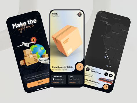 Logistics App & Dashboard Design App Color Palette, Fintech App, App Dashboard, App Login, Tracking App, Splash Screen, Mobile App Ui, Shipping Packaging, Dashboard Design