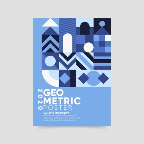 Geometric Graphic Design, Poster Template Free, Modern Web Design, Poster Abstract, Flyer Poster, Blue Poster, Geometric Graphic, Design App, Graphic Design Tips