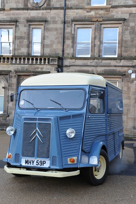 The Teabirds Coffe Van, a 1975 Citroen H Van restored and fitted with a coffee machine for mobile catering. Citroen Van, Citroen Type H, Citroen H Van, Coffee Van, Mobile Catering, Citroen Car, Auto Retro, Day Van, Classic Vans