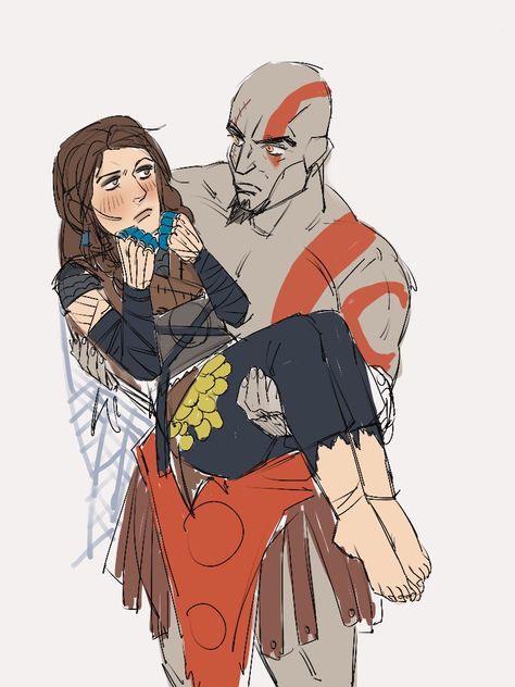 Freya X Kratos, Kratos X Freya, Kratos And Freya, Spartan Symbol, Gow Kratos, Kratos Atreus, Goddess Freya, God Of Wars, Godzilla Comics