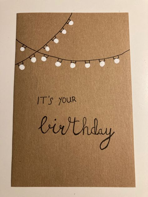 Birthdaycard Selfmade, Happy Birthday Cards Diy, Birthday Card Drawing, Birthday Card Craft, Gift Wrapping Inspiration, Diy Birthday Gifts For Friends, Card Drawing, Birthday Cards Diy, Gifts Cards